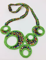 Crochet Circles Necklace - Assorted Colors