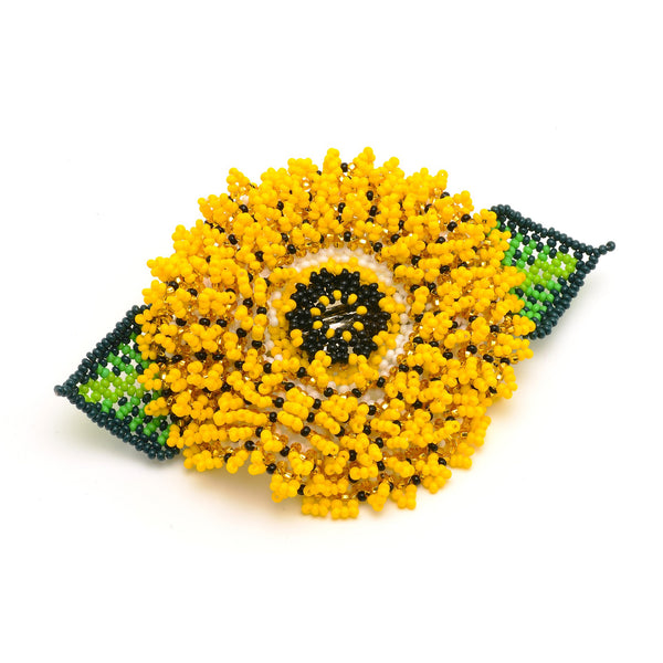 Sunflower Barrette - Yellow