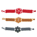 Crystal Flower Bracelet - Assorted Colors