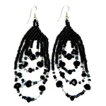 Millie earrings beaded, crystals handmade in guatemala