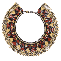 Egyptian collar beaded necklace handmade in Guatemala
