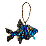 Beaded Fish Ornament handmade in Guatemala