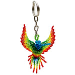 Beaded hummingbird key chain handmade in Guatemala