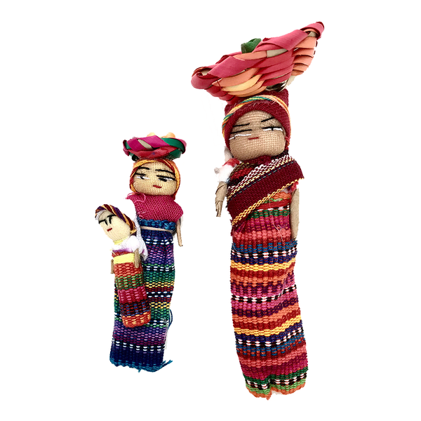 Worry doll magnets handmade in guatemala