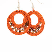 Crochet Hoop Earrings - Small - Assorted Colors