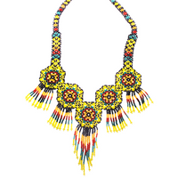 Beaded Mandala necklace handmade in Guatemala