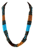 Beaded zulu necklace handmade in Guatemala