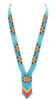 Native split weave beaded necklace handmade in Guatemala