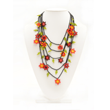 Beaded Floracita necklace handmade in Guatemala