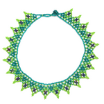 Beaded small lace necklace handmade in Guatemala