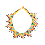 Beaded Nativo volcano necklace handmade in guatemala
