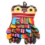 Handmade, handwoven, Guatemala baby backpack owl