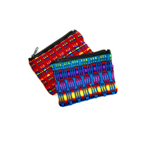 Coin pouch panal fabric cotton handmade in Guatemala