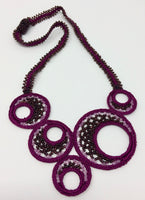 Crochet Circles Necklace - Assorted Colors
